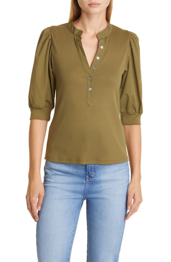 VERONICA BEARD CORALEE FRONT BUTTON BLOUSE