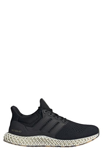 Adidas Originals Adidas Ultra 4d Running Shoe In Black/black/gold Metallic