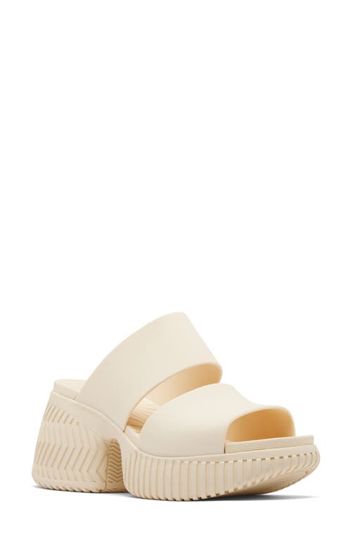 One Streetworks Platform Slide Sandal in Honey White/Sea Salt