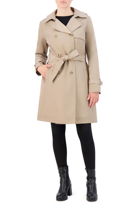 Insulated Double Breasted Hooded Trench Coat