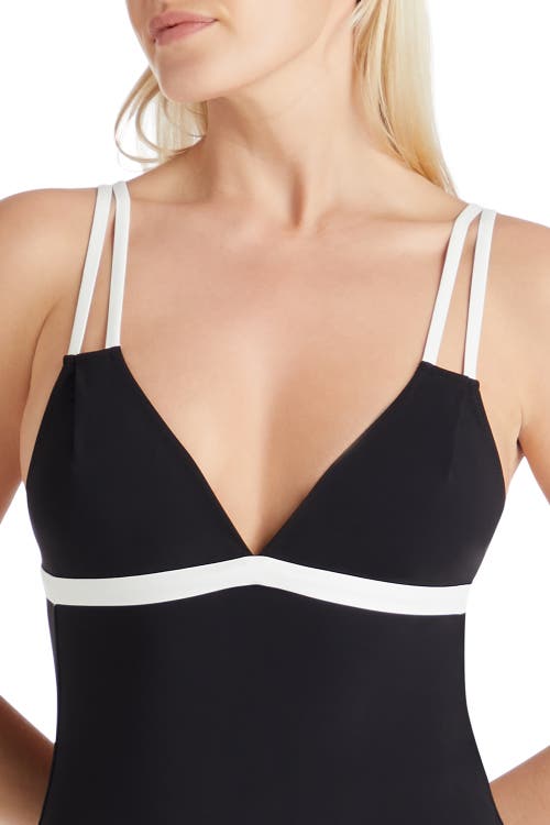 Valimare Aruba Double Strap One-piece Swimsuit In Black