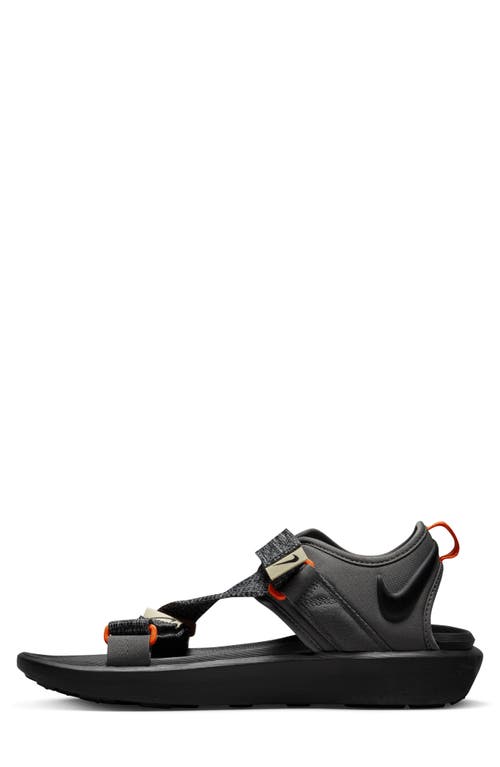 Shop Nike Vista Sport Sandal In Smoke Grey/orange/gold