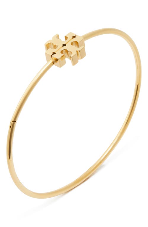 Tory Burch Eleanor Hinged Cuff Bracelet In Tory Gold