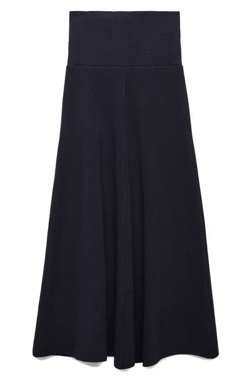 MANGO A-Line Knit Skirt in Dark Navy at Nordstrom, Size Xx-Small