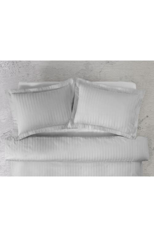 Brooks Brothers Stripe Sateen Sham Set In Grey