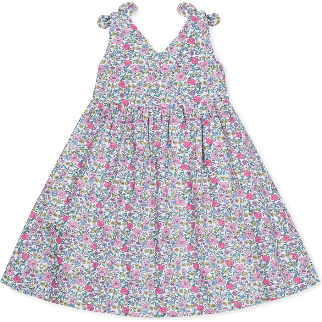 Hope & Henry Kids'  Girls' Sleeveless Bow Shoulder Swing Dress, Toddler In Multi