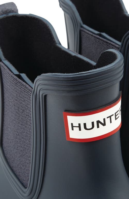 Hunter Original Waterproof Chelsea Rain Boot In Navy/navy