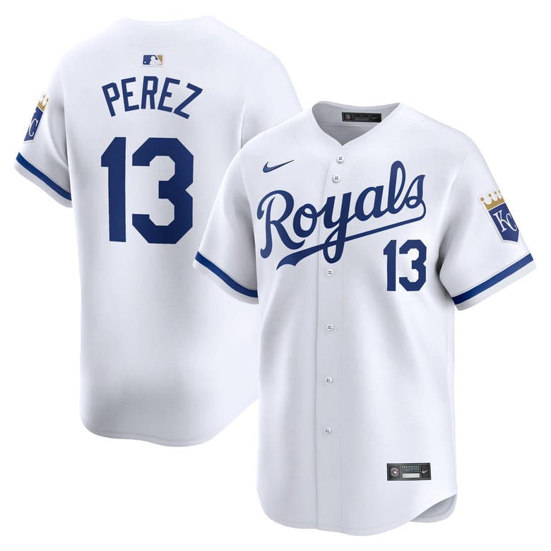 Nike Salvador Perez White Kansas City Royals Home Limited Player Jersey