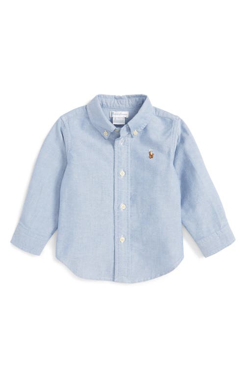 Shop Ralph Lauren Oxford Shirt In Oxford Blue