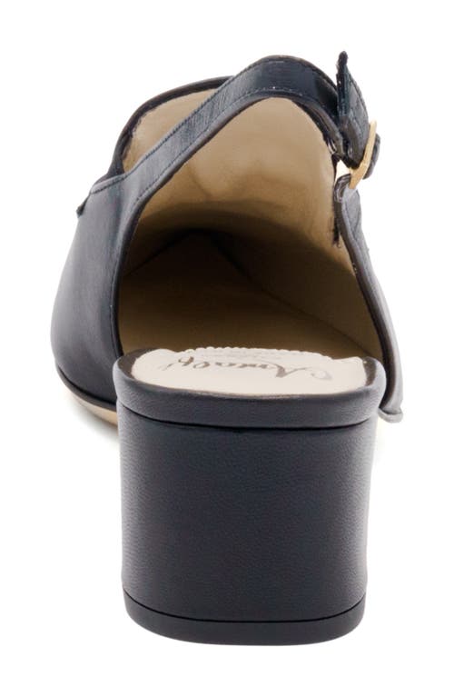Amalfi By Rangoni Poseidone Slingback Pointed Toe Loafer Pump In Black Parmasoft