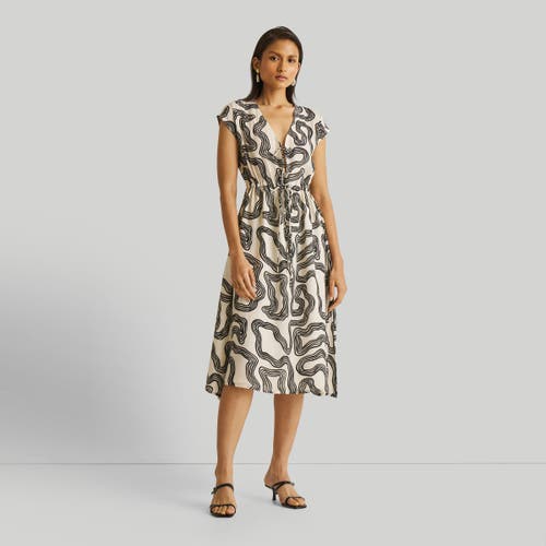 Reistor Deep V-neck Gathered Dress In Maze