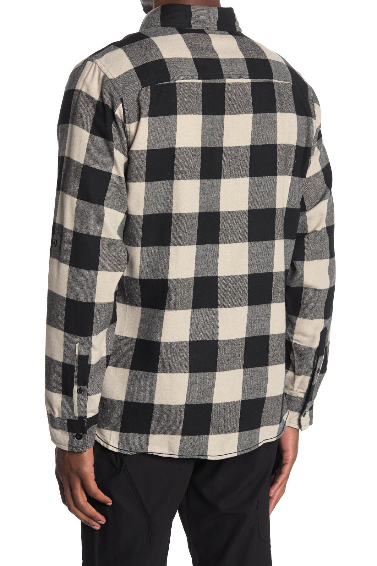 Burnside Plaid Flannel Shirt In Natural1