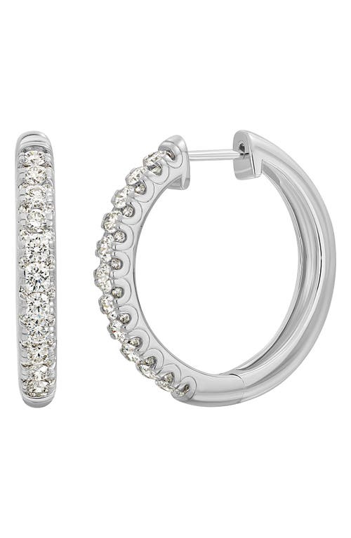 Shop Bony Levy Audrey Diamond Hoop Earrings In 18k White Gold