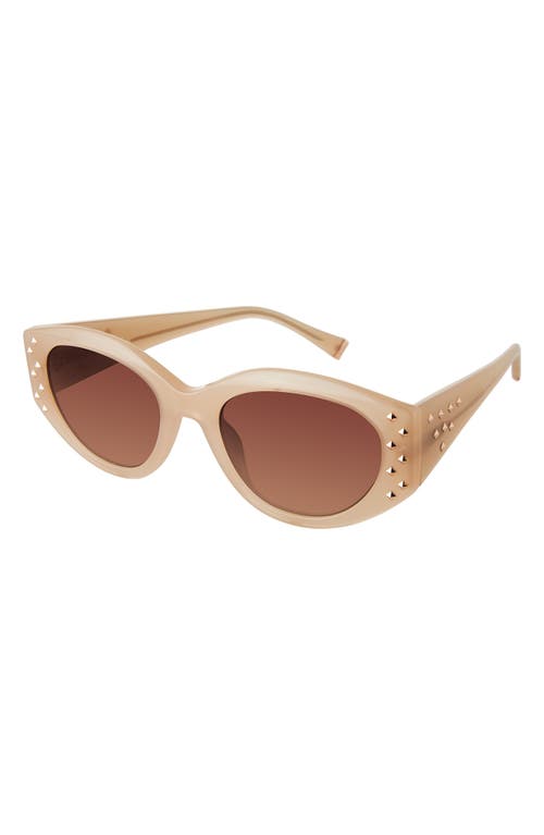 Journey 56mm Oval Sunglasses in Nude/Rose Gold
