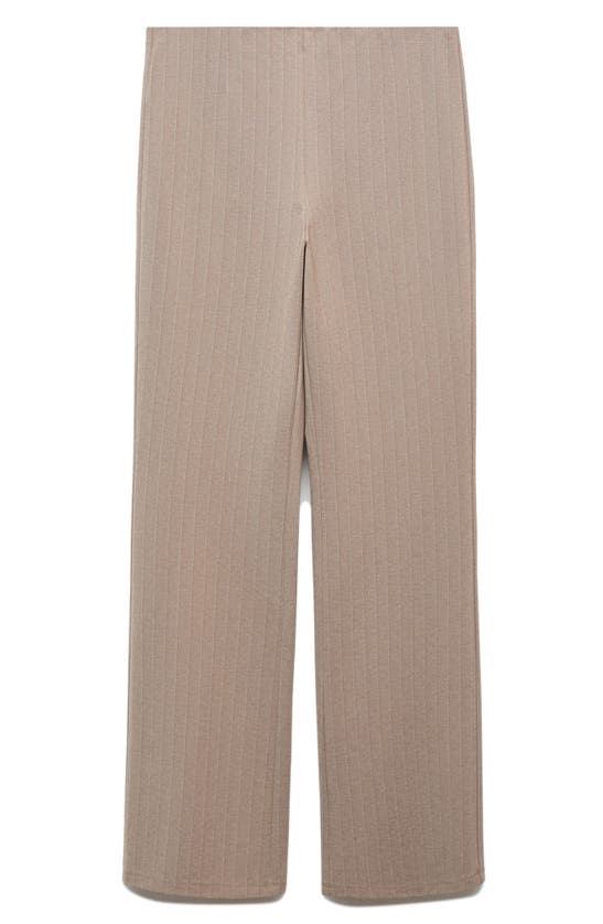 Shop Mango High Waist Straight Leg Pants In Medium Brown