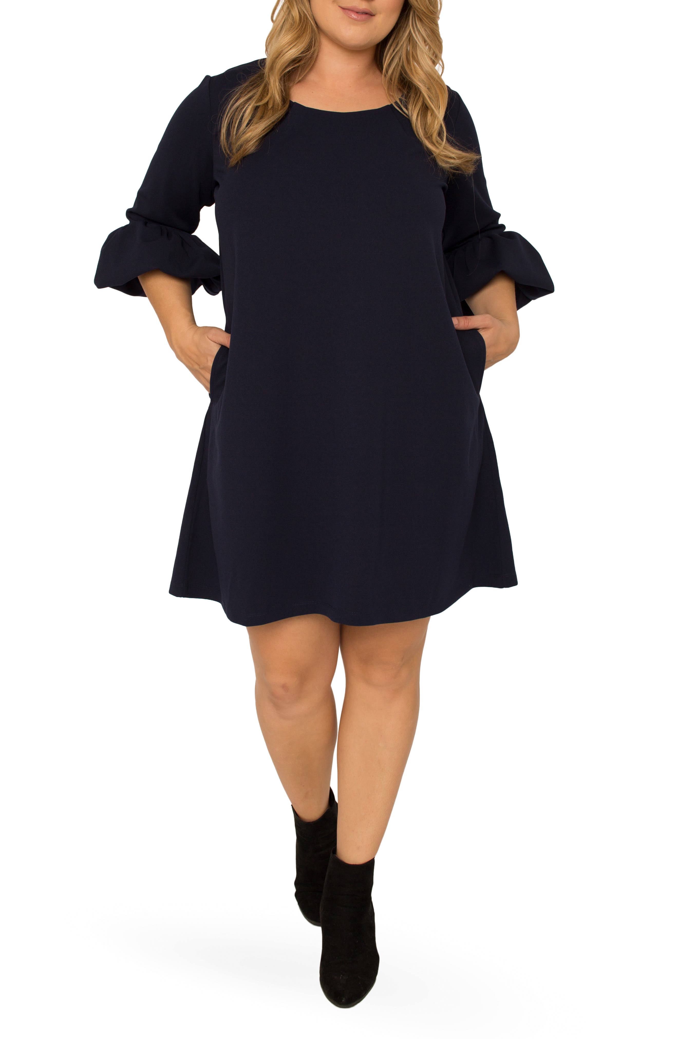 light blue plus size dress