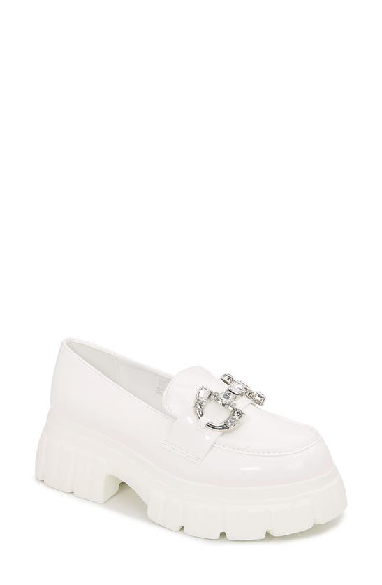 Shop Berness Louise Lug Sole Loafer In White