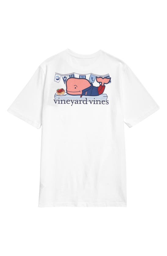 Vineyard Vines Kids' Lobster Roll Whale Pocket Graphic Tee in White Cap at Nordstrom