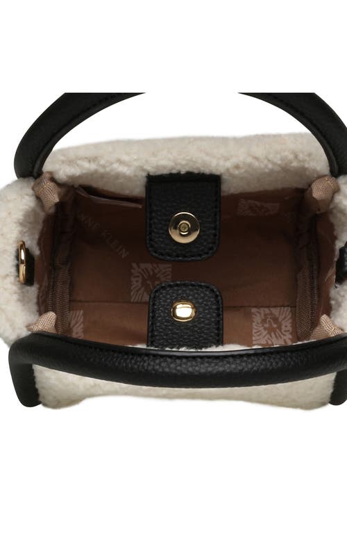 ANNE KLEIN ANNE KLEIN MINI TOP HANDLE FAUX FUR SATCHEL 