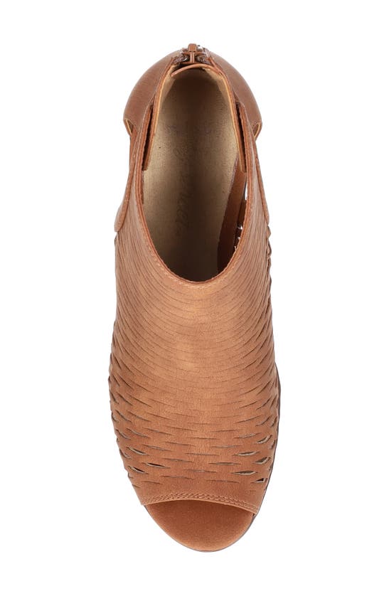 Shop Easy Street Sunrise Cutout Bootie Sandal In Tan