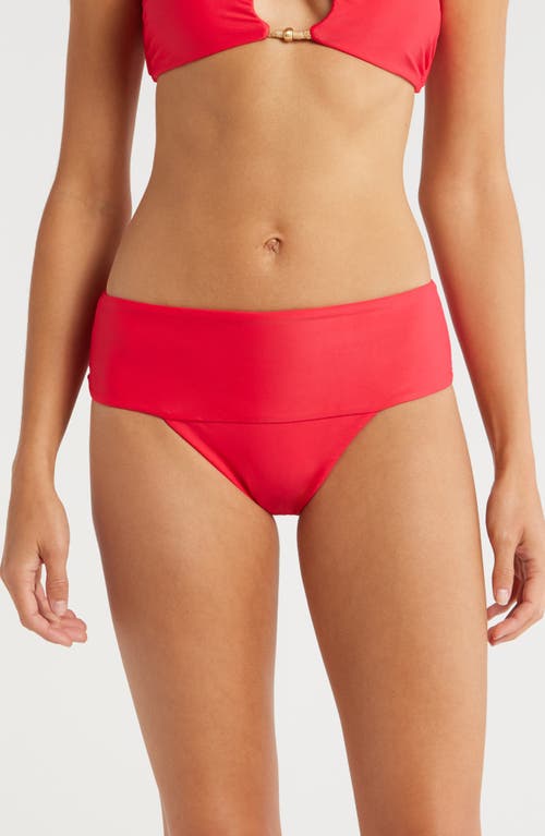 Shop Vix Swimwear Jessica High Waist Bikini Bottoms In Red