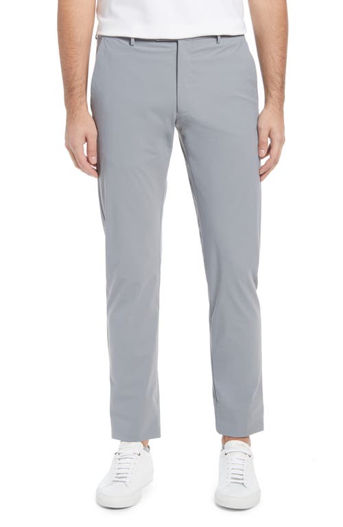 Zanella Men's Active Stretch Flat Front Pants in Grey