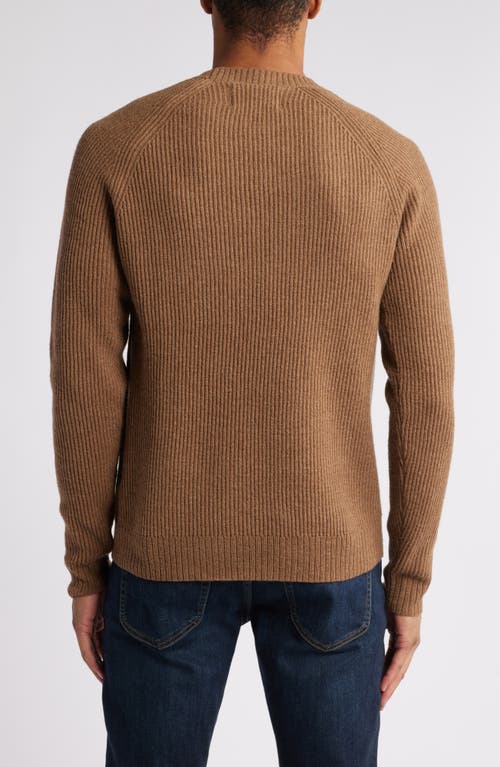 Shop Schott Nyc Ribbed Wool Blend Sweater In Camel