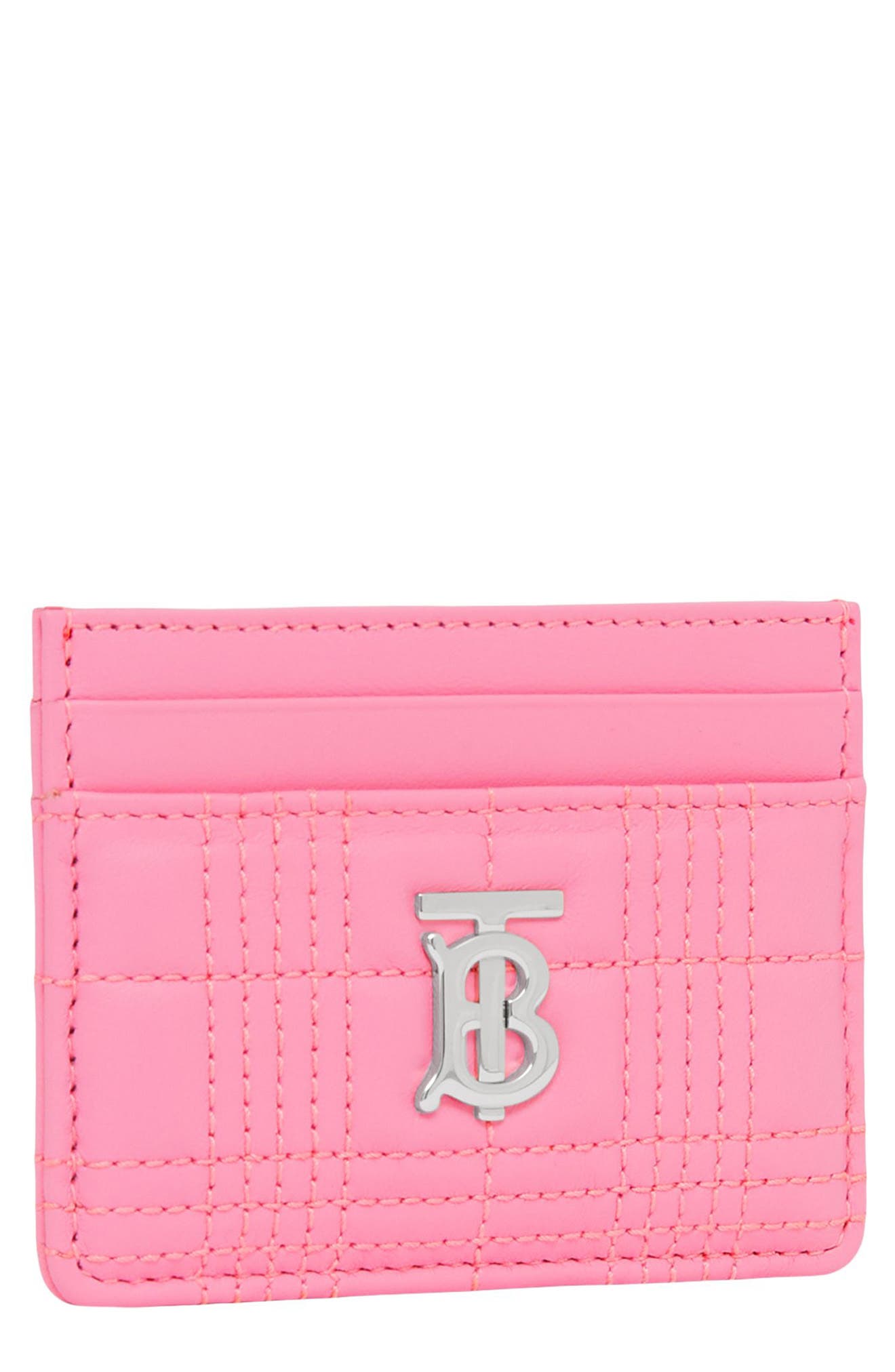 Burberry Lola Quilted Leather Card Case in Primrose Pink at Nordstrom