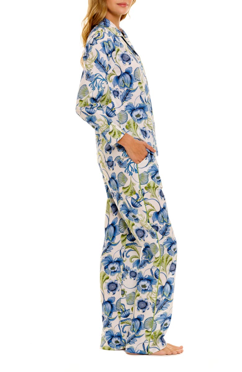 The Lazy Poet Emma Green Medusa Cotton Pajamas, Alternate, color, White