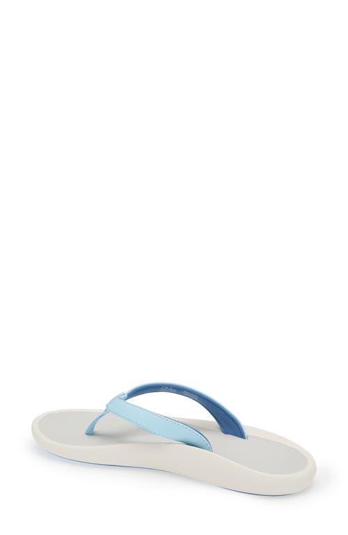 Shop Olukai Pioe Flip Flop In Lanai Breeze/mist Grey