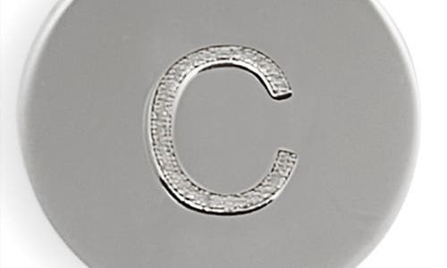 Meshmerise Initial Disc Charm Bracelet In White-c
