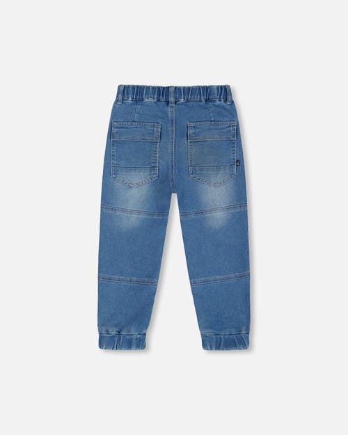 Shop Deux Par Deux Baby Boy's French Terry Jogger Pants Light Blue Denim