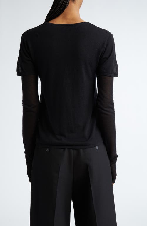 Shop Totême Toteme Layered T-shirt In Black