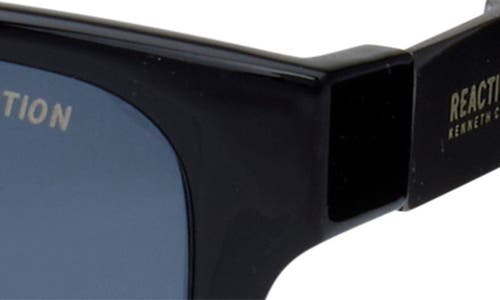 Shop Kenneth Cole 57mm Square Sunglasses In Shiny Black/smoke