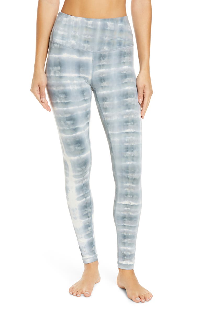 ZELLA Spray Dye High Waist Leggings, Main, color, BLUE WEATHER