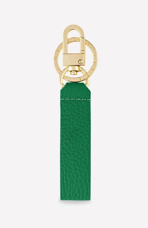 Shop Maison De Sabre Maison De Sabré Upcycled Leather Keychain In Emerald Green