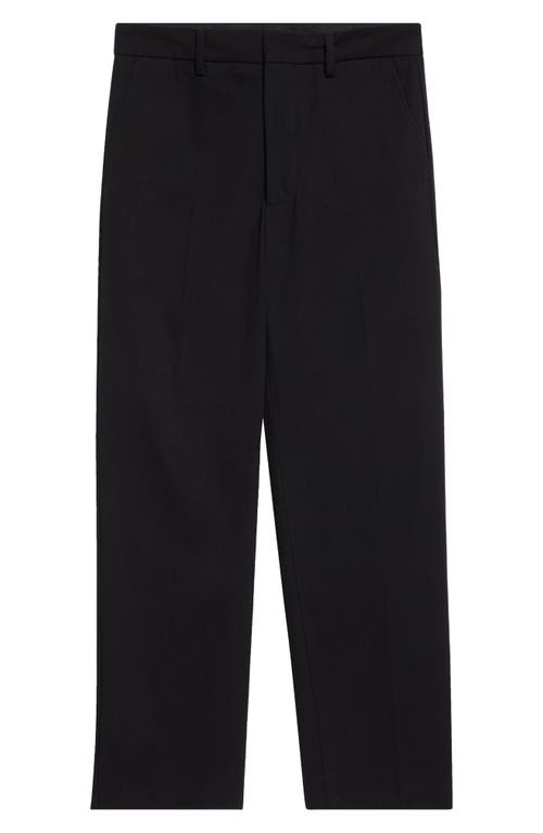 Acne Studios Straight Leg Twill Trousers Black at Nordstrom, Us