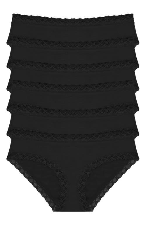 Bliss 6-Pack Cotton Girl Briefs in Black