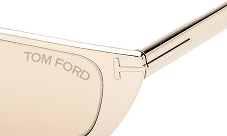 Shop Tom Ford 59mm Mirror Rectangular Sunglasses In Gold / Brown Mirror