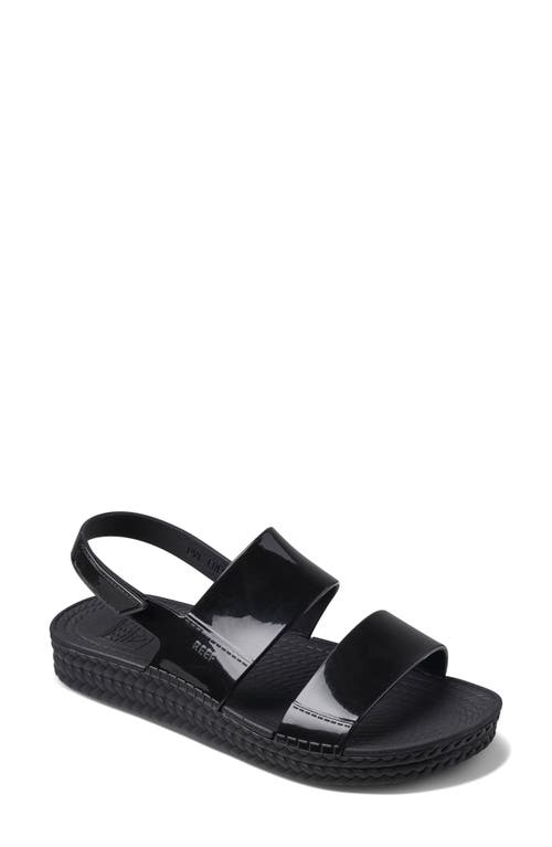 Shop Reef Water Vista Slingback Sandal In Black Shine