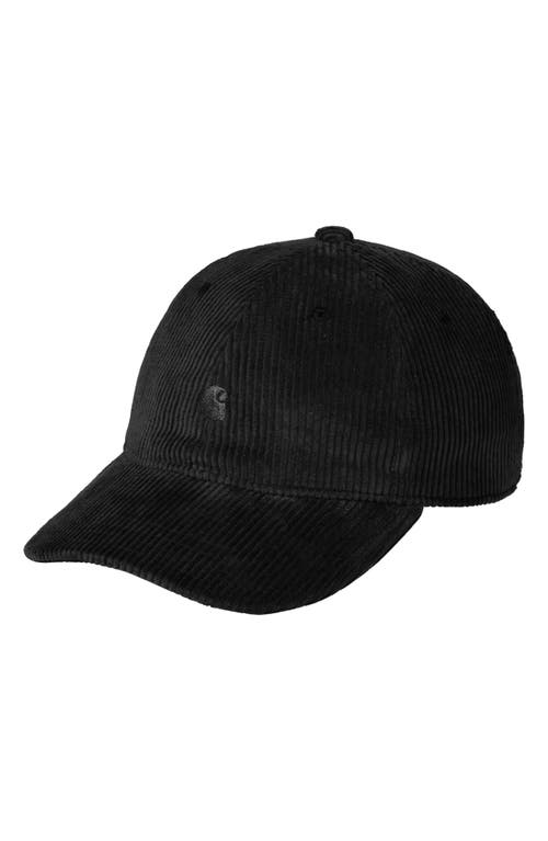 Harlem Corduroy Cap in Black