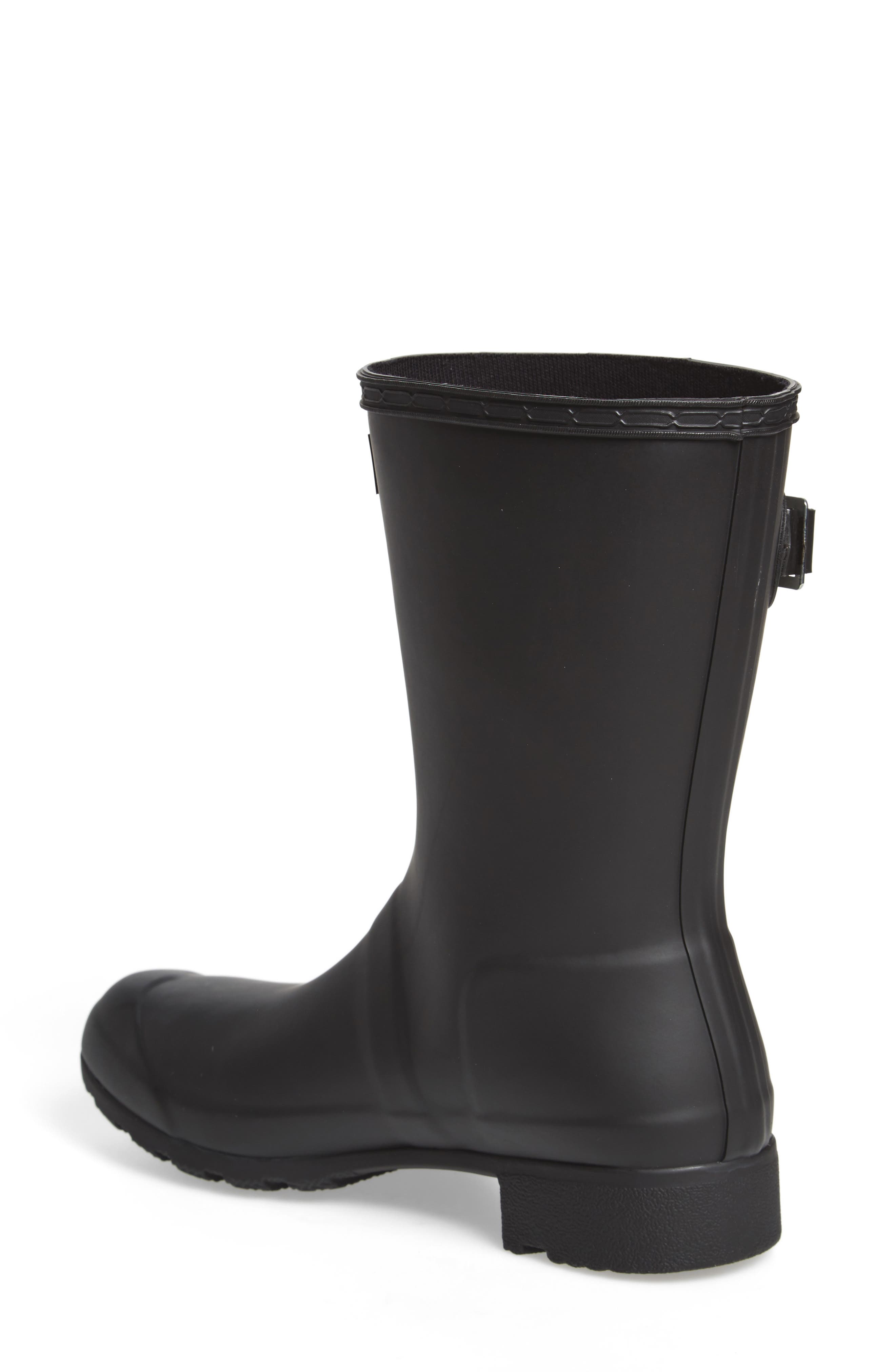 HUNTER,
                            Original Tour Short Packable Rain Boot,
                            Alternate thumbnail 2, color,
                            001
