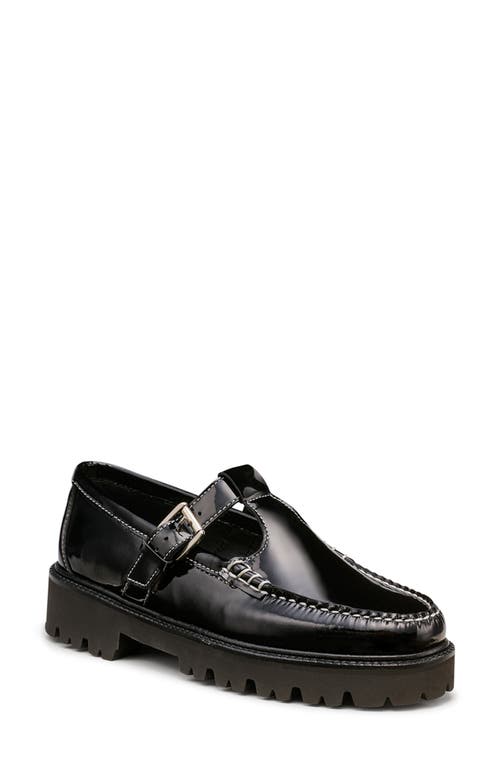 G.h.bass Weejuns® Mary Jane Moc Toe Lug Sole Loafer In Black Patent