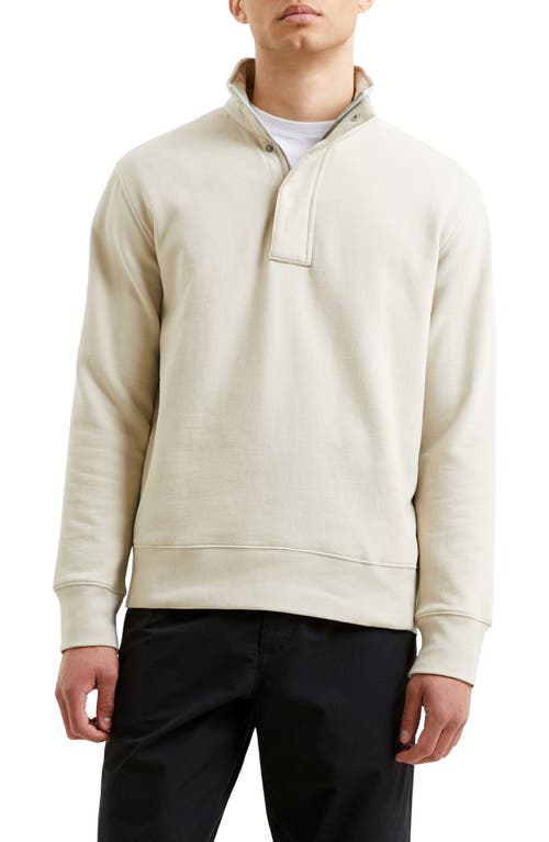 French Connection Quarter Zip Pullover Stone at Nordstrom,