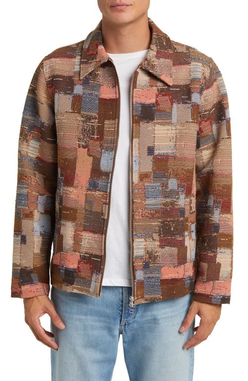 NN07 Ivan 5240 Jacquard Jacket in Brown Multi at Nordstrom, Size Small