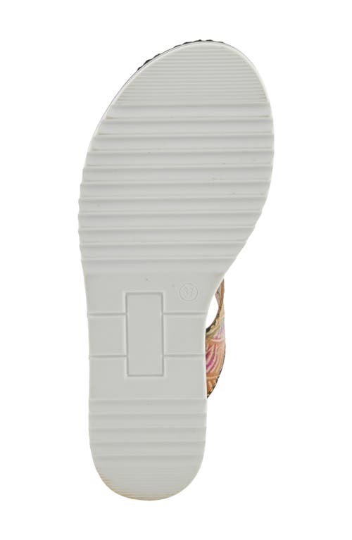 L'artiste By Spring Step Naomi Platform Slide Sandal In Tan Multi