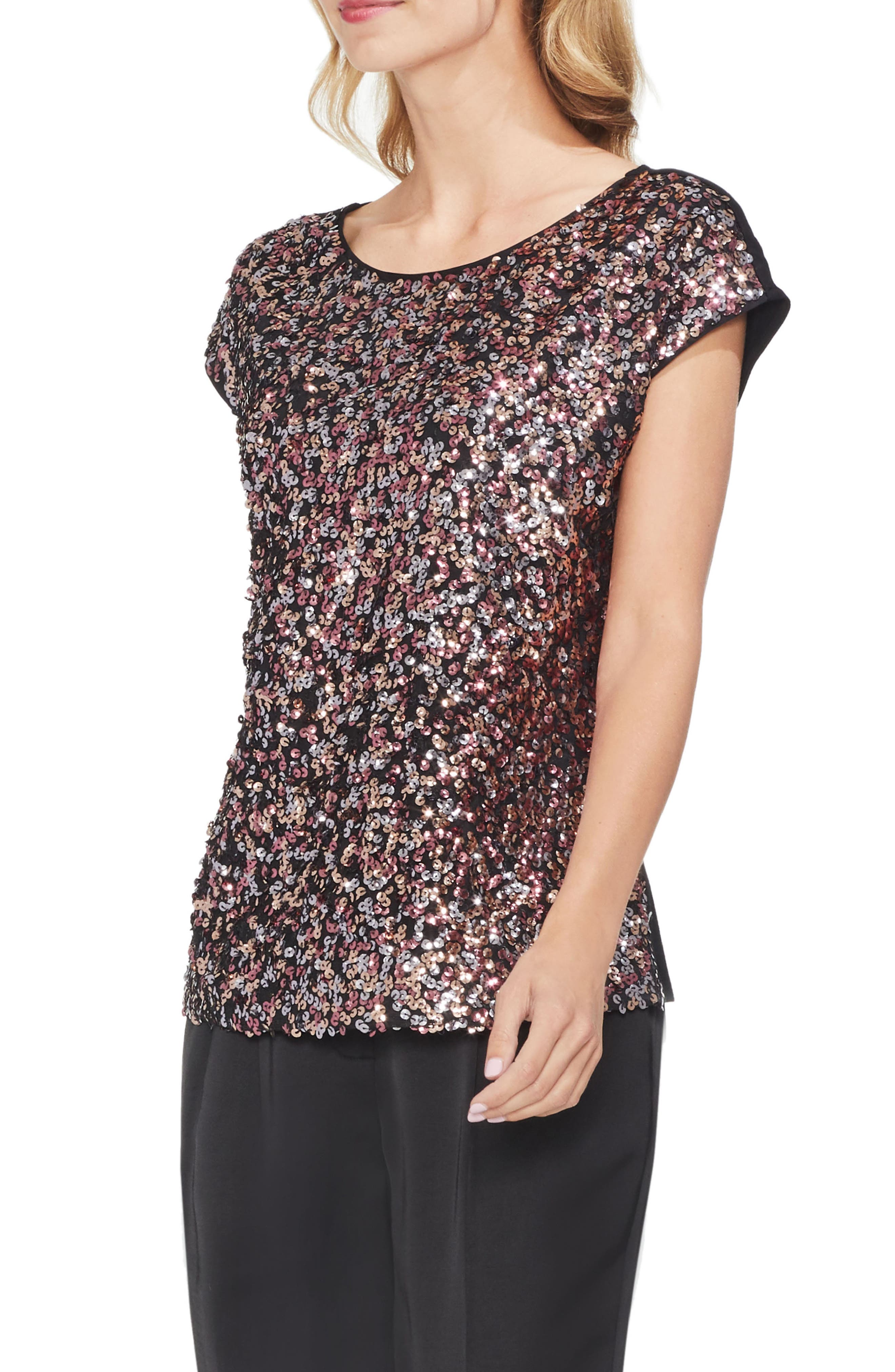 vince camuto sequin top