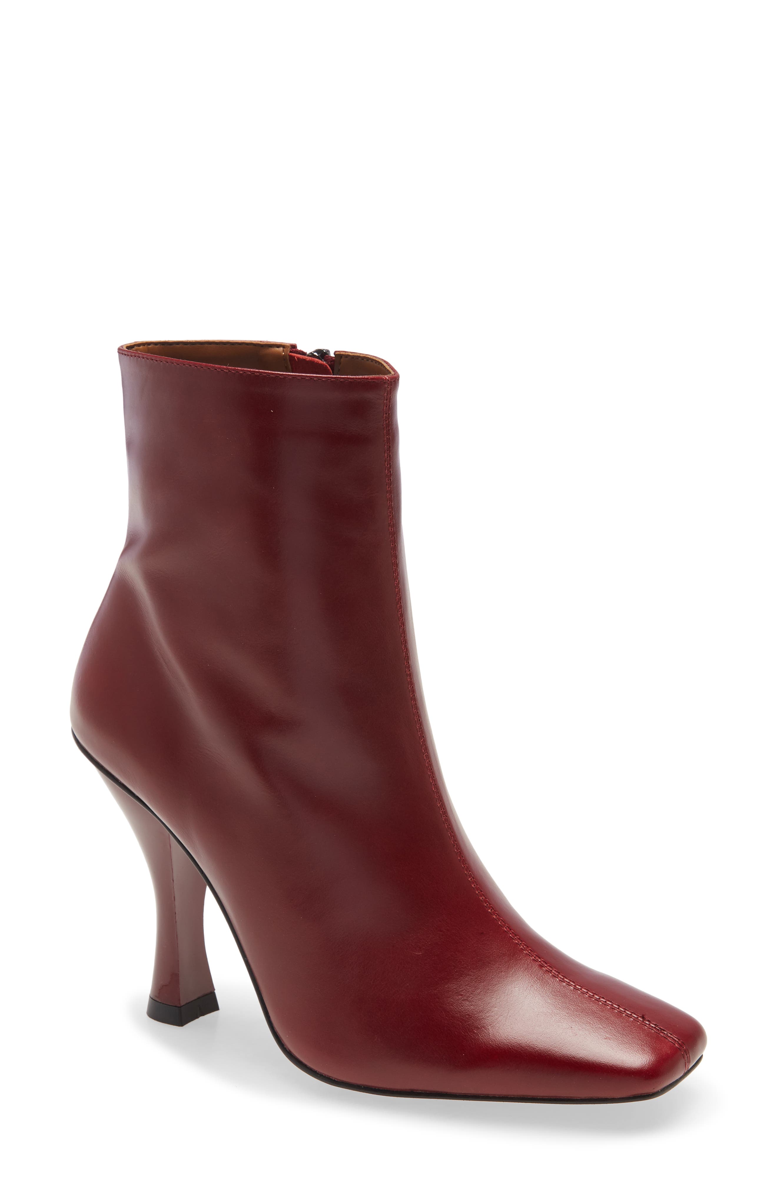 maroon bootie