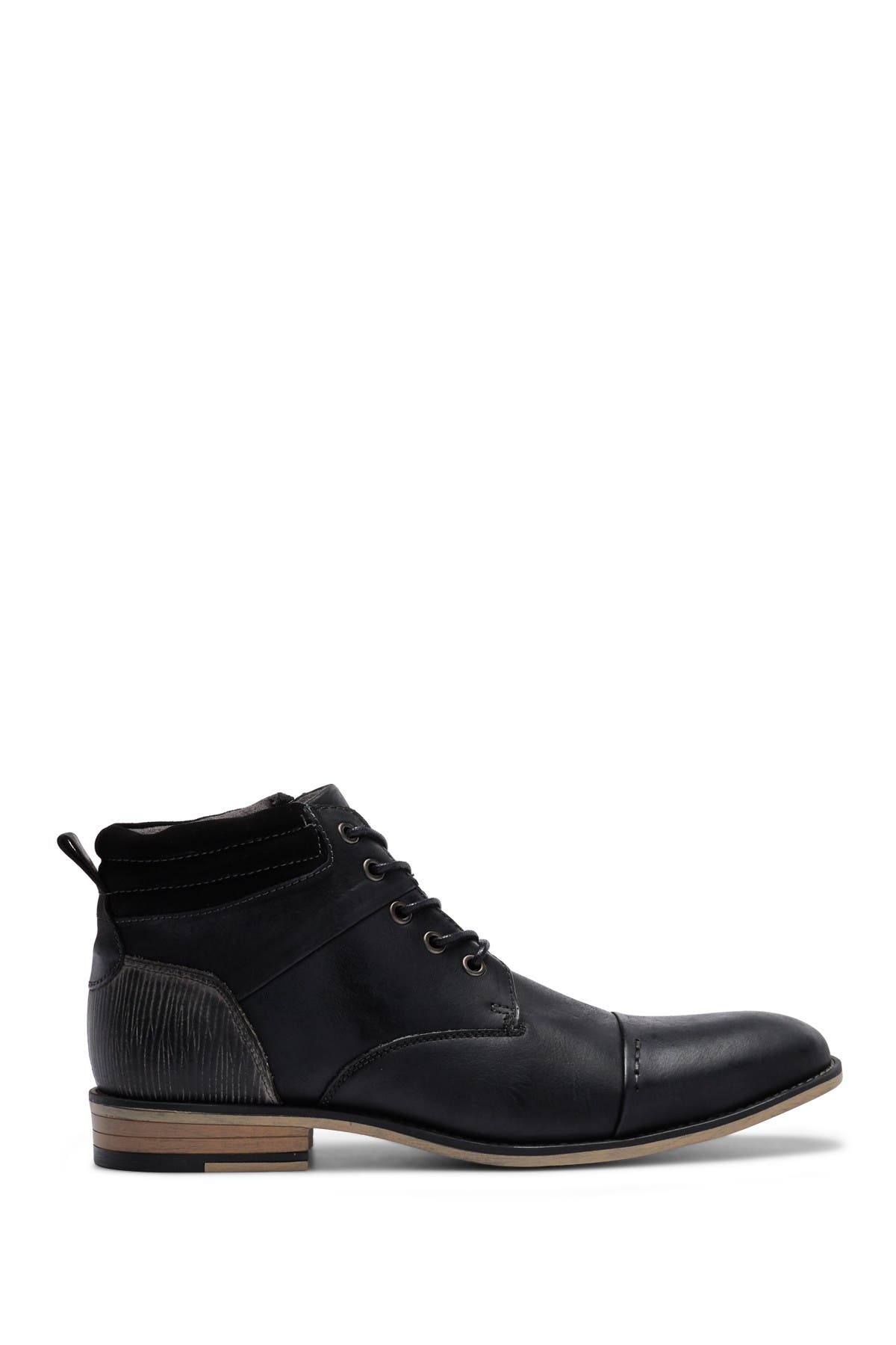 steve madden kontac leather cap toe boot