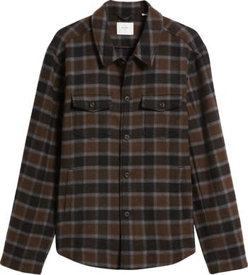 Mo Plaid Wool Blend Shirt Jacket